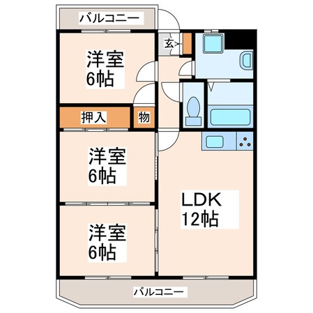 長溝団地入口 徒歩4分 2階の物件間取画像